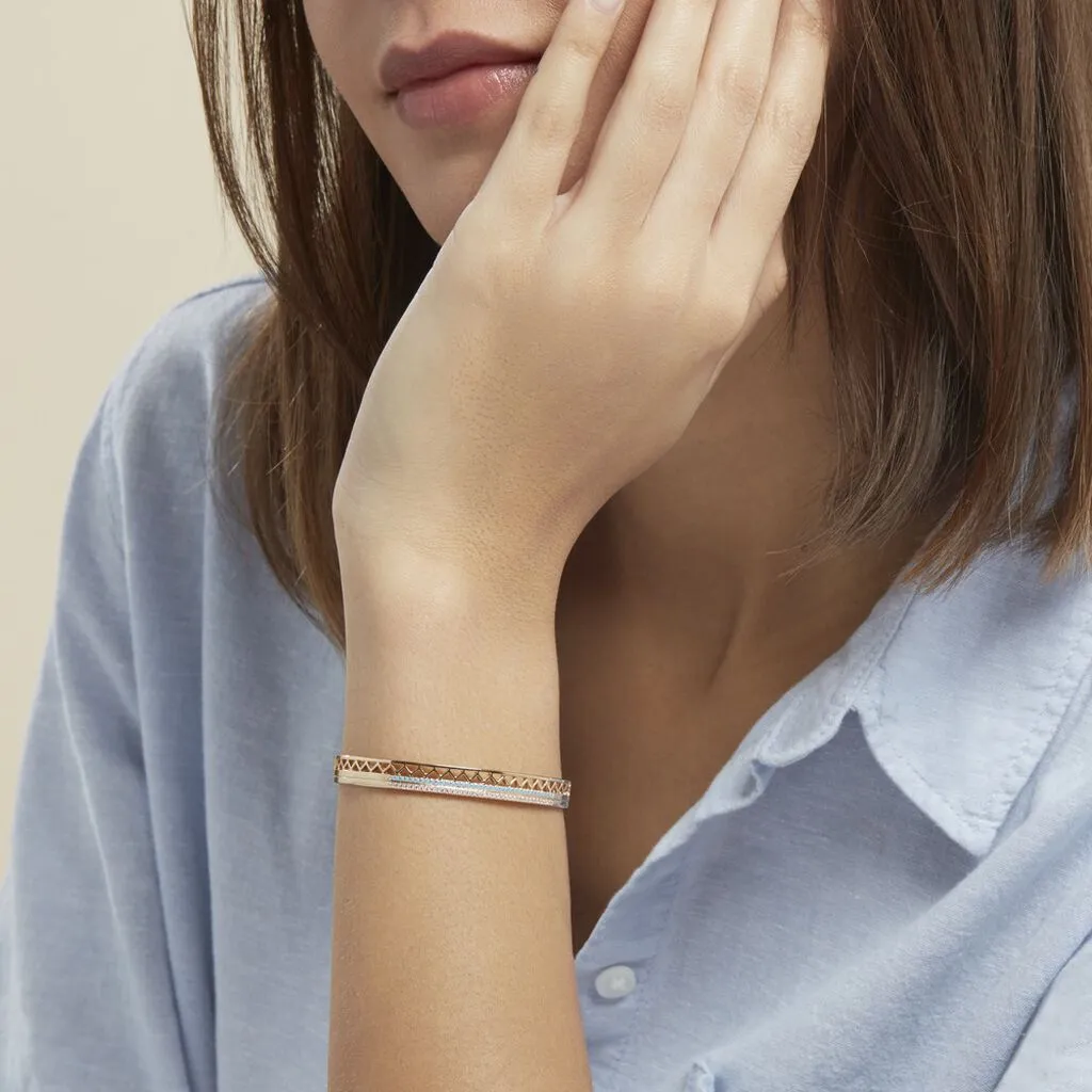Histoire D'Or Bracelet Jonc Zoila Plaqué Or Pierre De Synthese Et Oxyde 5 Histoire D'Or Bracelet Jonc Zoila Plaqué Or Pierre De Synthese Et Oxyde – Image 3