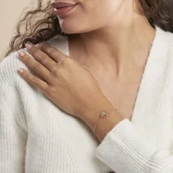 Histoire D'Or Bracelet Jonc Iwaki Plaqué Or Jaune Oxyde De Zirconium -Boucles d'oreilles Bracelet Soldes FQBFJZW309 model0