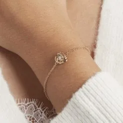 Histoire D'Or Bracelet Jonc Iwaki Plaqué Or Jaune Oxyde De Zirconium -Boucles d'oreilles Bracelet Soldes FQBFJZW309 model1