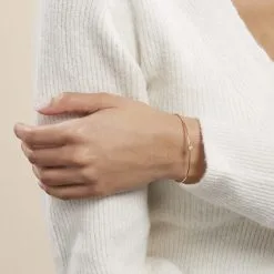 Histoire D'Or Bracelet Jonc Plaqué Or Jaune Nilay Oxyde De Zirconium -Boucles d'oreilles Bracelet Soldes FQBFJZW311 model0