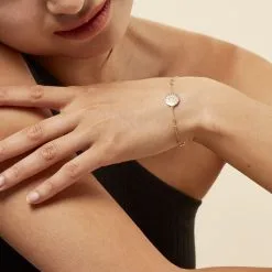 Histoire D'Or Bracelet Artea Plaqué Or Jaune Oxyde De Zirconium -Boucles d'oreilles Bracelet Soldes FQBFJZW355 model0