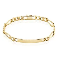 Histoire D'Or Bracelet Identité Bixente Plaqué Or Jaune