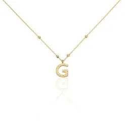 Histoire D'Or Collier Plaqué Or Jaune Lettra