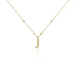 Histoire D'Or Collier Plaqué Or Jaune Lettra