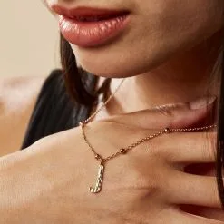 Histoire D'Or Collier Plaqué Or Jaune Lettra -Boucles d'oreilles Bracelet Soldes FQCFJW0646 model1