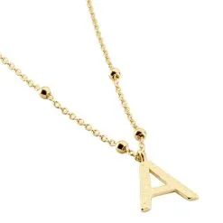 Histoire D'Or Collier Plaqué Or Jaune Lettra -Boucles d'oreilles Bracelet Soldes FQCFJW0652 view1