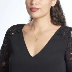 Histoire D'Or Collier Plaqué Or Jaune Lettra -Boucles d'oreilles Bracelet Soldes FQCFJW0657 model1