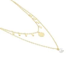 Histoire D'Or Collier Plaqué Or Jaune Aglaya Perle D'imitation -Boucles d'oreilles Bracelet Soldes FQCFJX2145 view1