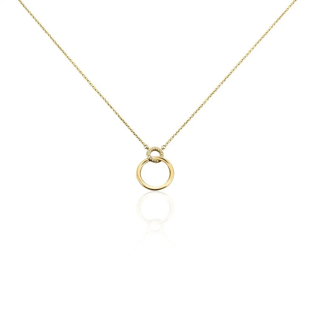 Histoire D'Or Collier Essia Plaque Or Jaune Oxyde De Zirconium 3 Histoire D'Or Collier Essia Plaque Or Jaune Oxyde De Zirconium