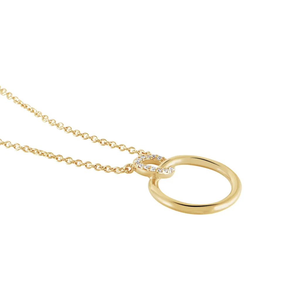 Histoire D'Or Collier Essia Plaque Or Jaune Oxyde De Zirconium 4 Histoire D'Or Collier Essia Plaque Or Jaune Oxyde De Zirconium – Image 2