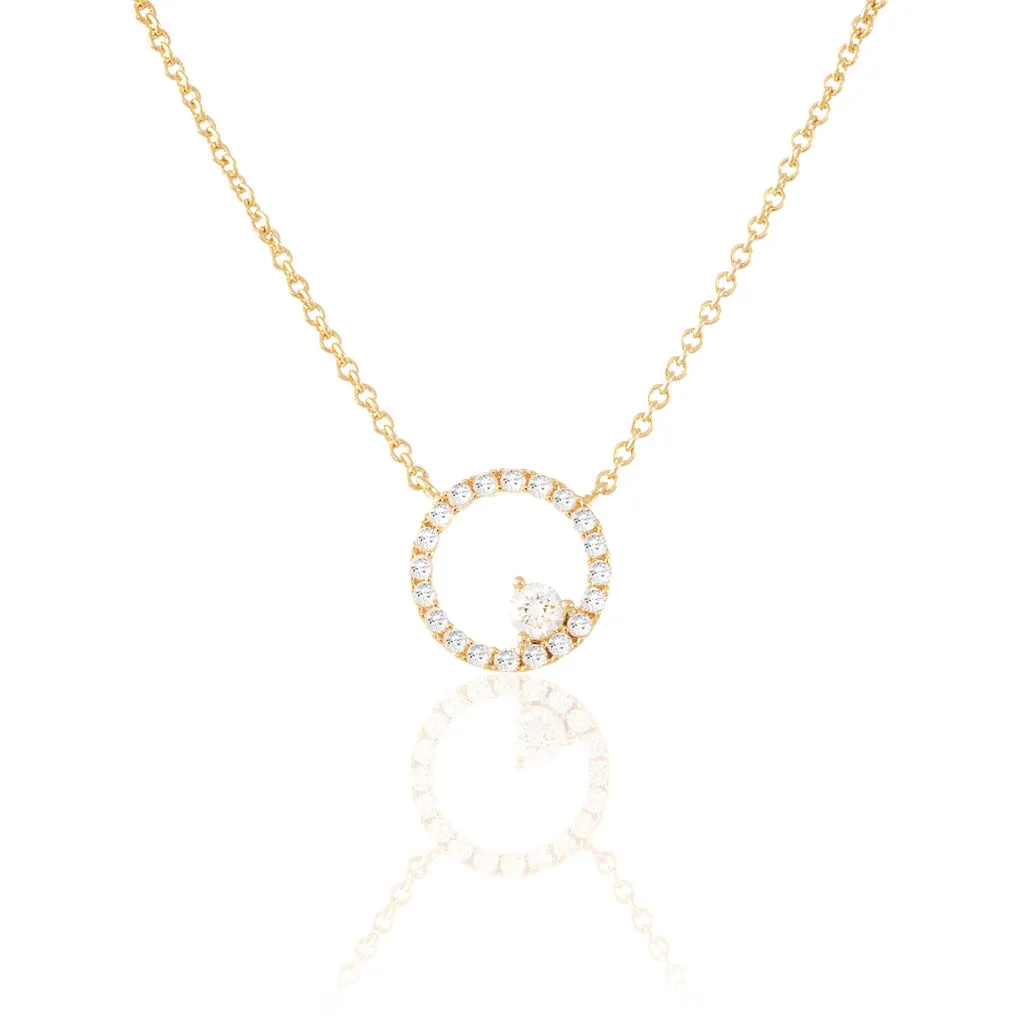 Histoire D'Or Collier Lila Plaque Or Jaune Oxyde De Zirconium 3 Histoire D'Or Collier Lila Plaque Or Jaune Oxyde De Zirconium