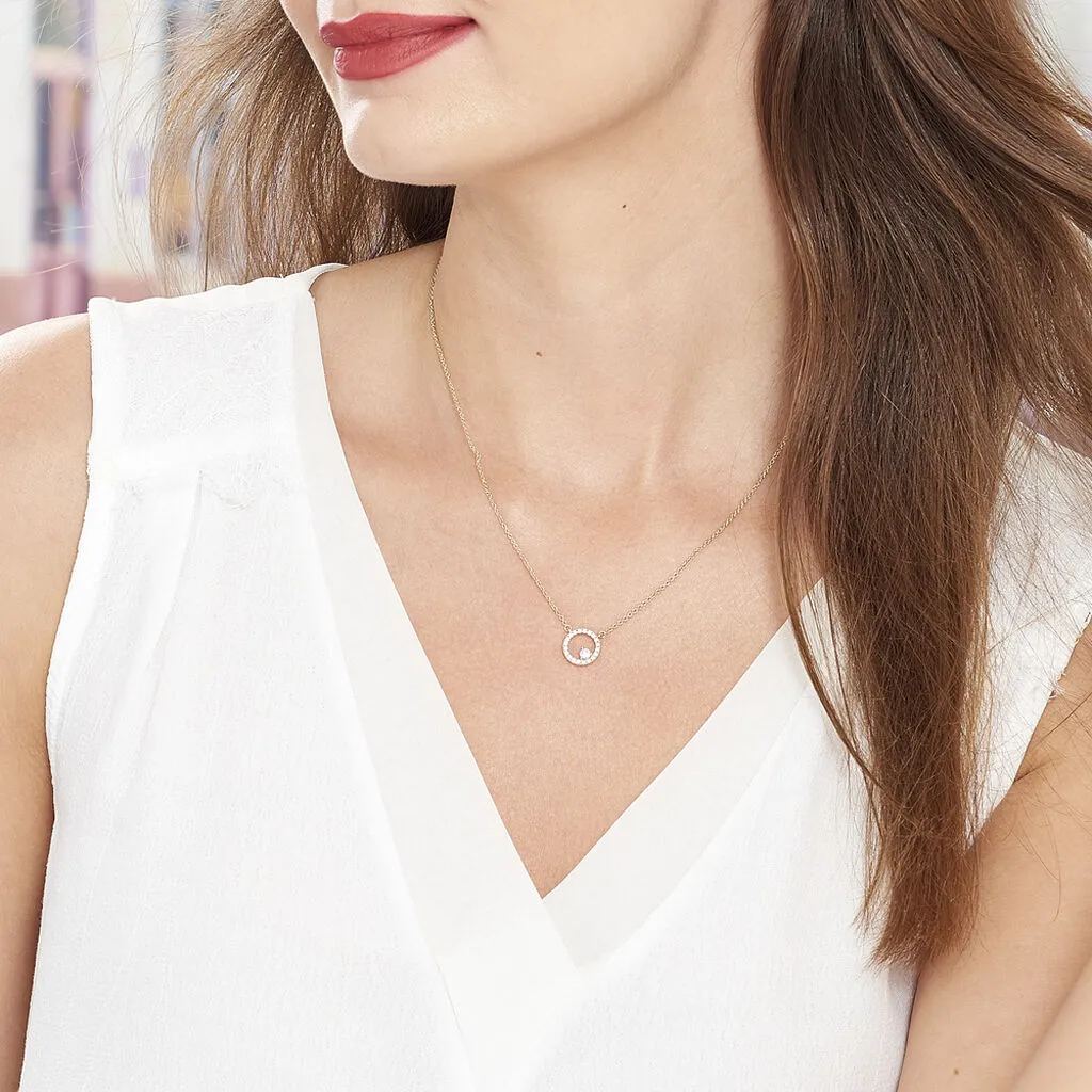 Histoire D'Or Collier Lila Plaque Or Jaune Oxyde De Zirconium 5 Histoire D'Or Collier Lila Plaque Or Jaune Oxyde De Zirconium – Image 3