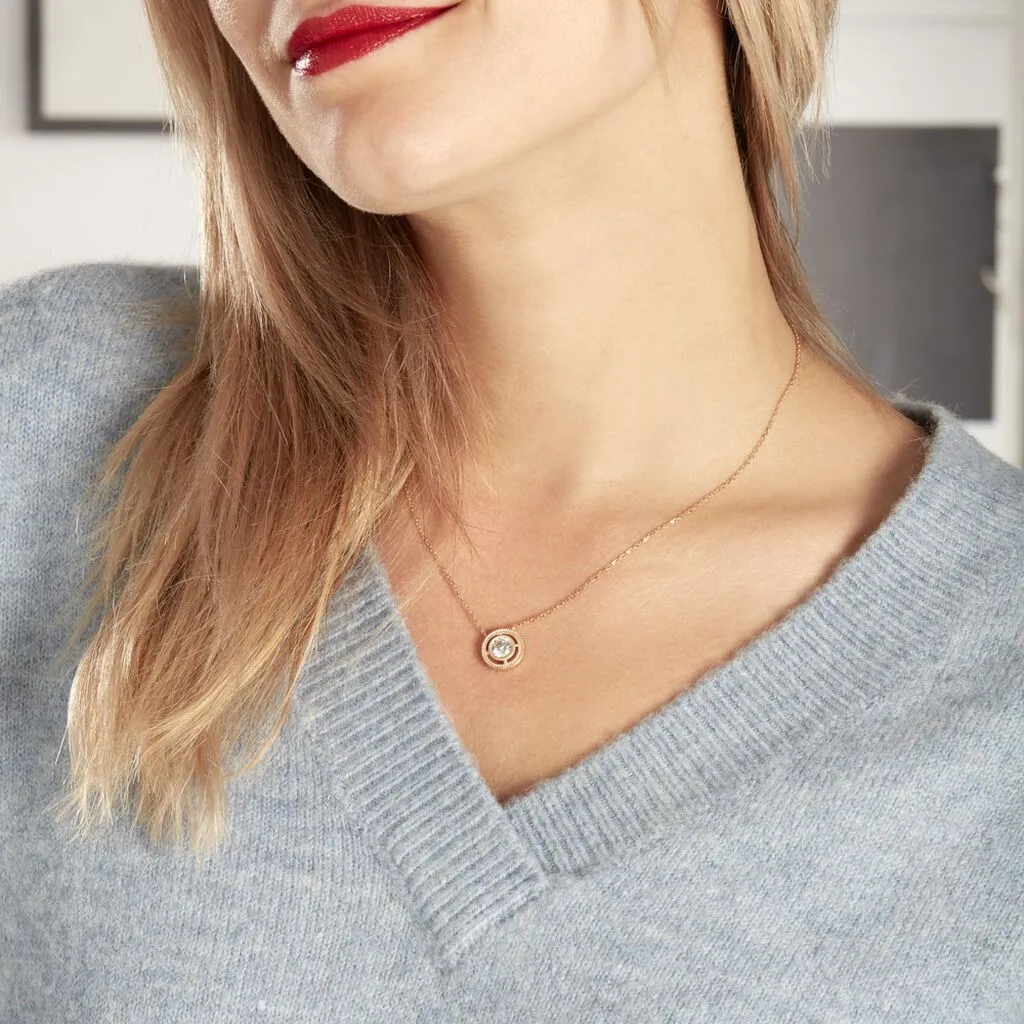 Histoire D'Or Collier Plaqué Or Jaune Magdalaine Oxyde De Zirconium 6 Histoire D'Or Collier Plaqué Or Jaune Magdalaine Oxyde De Zirconium – Image 4