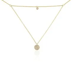 Histoire D'Or Collier Plaqué Or Jaune Dev Oxyde De Zirconium