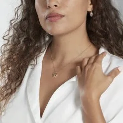 Histoire D'Or Collier Plaqué Or Lame Oxyde De Zirconium -Boucles d'oreilles Bracelet Soldes FQCFJZW537 model1