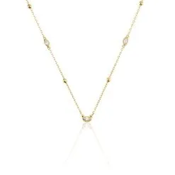 Histoire D'Or Collier Sautoir Plaqué Or Jaune Kristia Oxydes De Zirconium