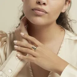 Histoire D'Or Bague Edwyna Plaqué Or Jaune -Boucles d'oreilles Bracelet Soldes FQDFJW0408 model0