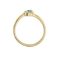 Histoire D'Or Bague Ilvaae Plaqué Or Pierre Bleue -Boucles d'oreilles Bracelet Soldes FQDFJXB145 view2