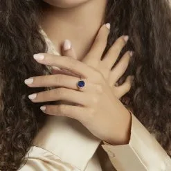 Histoire D'Or Bague Plaqué Or Neassa Sodalite -Boucles d'oreilles Bracelet Soldes FQDFJXB150 model0