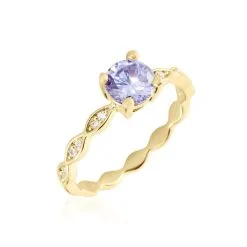 Histoire D'Or Bague Kurt Plaqué Or Jaune Oxyde De Zirconium