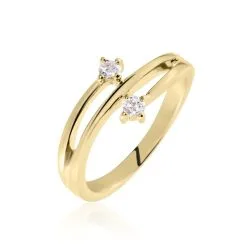Histoire D'Or Bague Ana-lou Plaque Or Jaune Oxyde De Zirconium