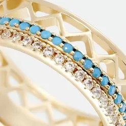 Histoire D'Or Bague Zoila Plaqué Or Jaune Oxyde De Zirconium 11 Histoire D'Or Bague Zoila Plaqué Or Jaune Oxyde De Zirconium -Boucles d'oreilles Bracelet Soldes FQDFJZW433 view3