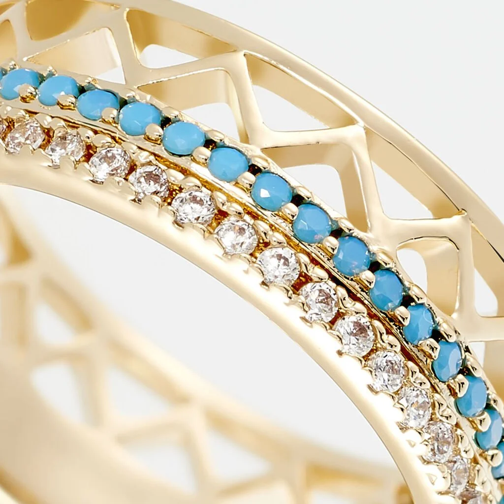 Histoire D'Or Bague Zoila Plaqué Or Jaune Oxyde De Zirconium 6 Histoire D'Or Bague Zoila Plaqué Or Jaune Oxyde De Zirconium – Image 4