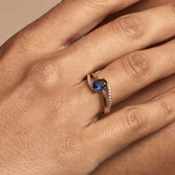 Histoire D'Or Bague Tyana Plaqué Or Jaune Pierre De Synthese Et Oxyde De Zirconium -Boucles d'oreilles Bracelet Soldes FQDFJZW476 model1