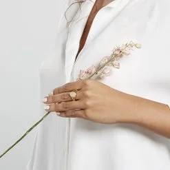 Histoire D'Or Chevalière Gwennen Plaqué Or Oxyde De Zirconium -Boucles d'oreilles Bracelet Soldes FQDFJZW554 model0