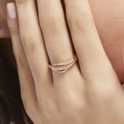 Histoire D'Or Bague Plaqué Or Jaune Ciera Oxydes De Zirconium -Boucles d'oreilles Bracelet Soldes FQDFJZW583 model1