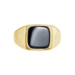 Histoire D'Or Chevalière Kauai Plaqué Or Jaune Pierre De Synthese -Boucles d'oreilles Bracelet Soldes FQHHJNN109 view1