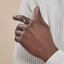 Histoire D'Or Chevalière Plaqué Or Jaune Haakon Onyx 13 Histoire D'Or Chevalière Plaqué Or Jaune Haakon Onyx -Boucles d'oreilles Bracelet Soldes FQHHJNN117 model1