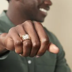 Histoire D'Or Chevalière Leoncette Plaqué Or Jaune -Boucles d'oreilles Bracelet Soldes FQHHJW0111 model2