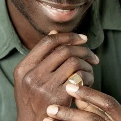 Histoire D'Or Chevalière Lionel Plaqué Or Jaune -Boucles d'oreilles Bracelet Soldes FQHHJW0128 model1