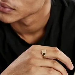 Histoire D'Or Chevalière Henry Plaque Or Jaune -Boucles d'oreilles Bracelet Soldes FQHHJW0131 model0