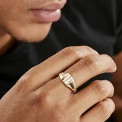 Histoire D'Or Chevalière Henry Plaque Or Jaune -Boucles d'oreilles Bracelet Soldes FQHHJW0131 model1