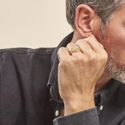 Histoire D'Or Chevalière Gautier Plaqué Or -Boucles d'oreilles Bracelet Soldes FQHHJW0143 model1