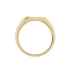 Histoire D'Or Chevalière Plaqué Or Jaune Steven Email Noir -Boucles d'oreilles Bracelet Soldes FQHHJW0147 view2