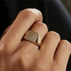 Histoire D'Or Chevalière Plaqué Or Corentin -Boucles d'oreilles Bracelet Soldes FQHHJW0148 model1