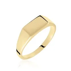 Histoire D'Or Chevalière Plaqué Or Jaune Alfonso