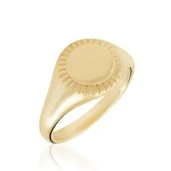 Histoire D'Or Chevalière Plaqué Or Jaune Louie