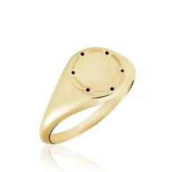 Histoire D'Or Chevalière Plaqué Or Jaune Hadrian