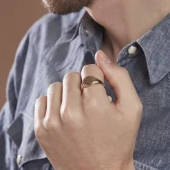 Histoire D'Or Chevalière Plaqué Or Jaune Hadrian 13 Histoire D'Or Chevalière Plaqué Or Jaune Hadrian -Boucles d'oreilles Bracelet Soldes FQHHJW0157 model1