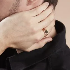 Histoire D'Or Chevalière Tobias Plaqué Or Jaune -Boucles d'oreilles Bracelet Soldes FQHHJW0159 model1