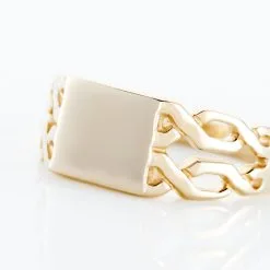 Histoire D'Or Chevalière Tobias Plaqué Or Jaune -Boucles d'oreilles Bracelet Soldes FQHHJW0159 view3