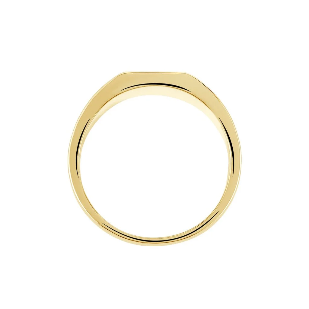 Histoire D'Or Chevalière Plaqué Or Jaune Ariston Email Noir 5 Histoire D'Or Chevalière Plaqué Or Jaune Ariston Email Noir – Image 3