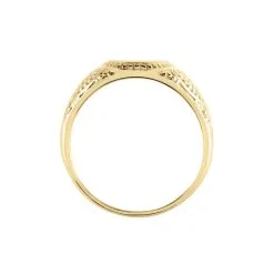 Histoire D'Or Chevalière Plaqué Or Jaune Azarel Email Noir -Boucles d'oreilles Bracelet Soldes FQHHJWN007 view2