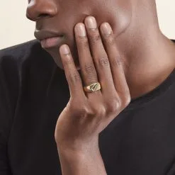 Histoire D'Or Chevalière Plaqué Or Jaune Gyorgy Oxyde De Zirconium 13 Histoire D'Or Chevalière Plaqué Or Jaune Gyorgy Oxyde De Zirconium -Boucles d'oreilles Bracelet Soldes FQHHJZW114 model1