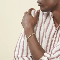 Histoire D'Or Bracelet Identité Bixente Plaqué Or Jaune 9 Histoire D'Or Bracelet Identité Bixente Plaqué Or Jaune -Boucles d'oreilles Bracelet Soldes FQIHJW0124 model0