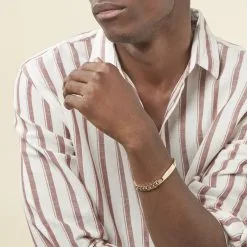 Histoire D'Or Bracelet Identité Clement Plaqué Or Jaune -Boucles d'oreilles Bracelet Soldes FQIMJW0109 model0